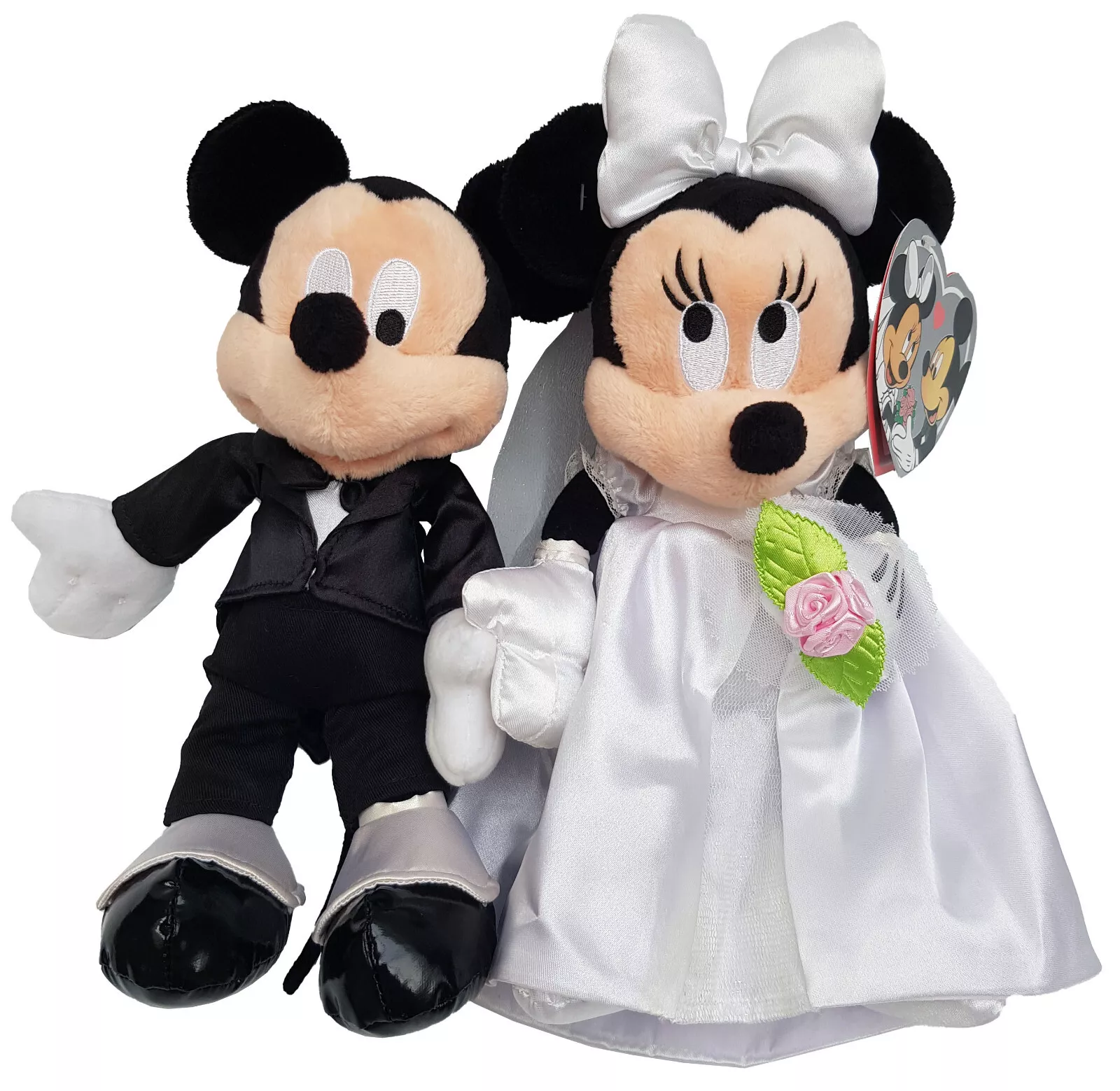 Walt Disney World Mickey Minnie Mouse Wedding Cuddly Plush Soft