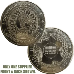 Disneyland Paris Hotel Mickey Mouse Clock Face Gold Coin Metal 2024