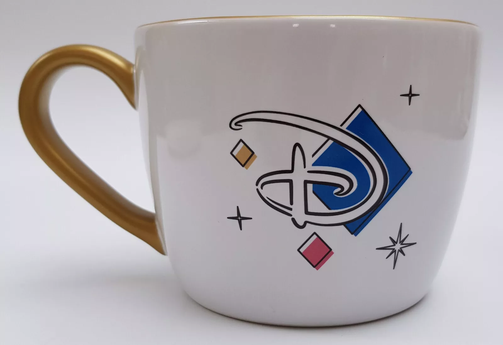 Disneyland Paris Coffee Mug Cup With Castle Interior Pattern & Gold Handle - Image 7