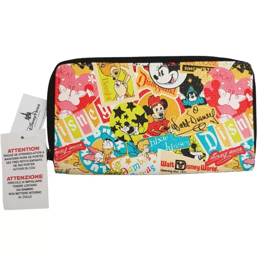 Walt_Disney_World_Long_Wallet_Purse_Sticker_Bomb_Disneyland_Character_Zip_Parks-1