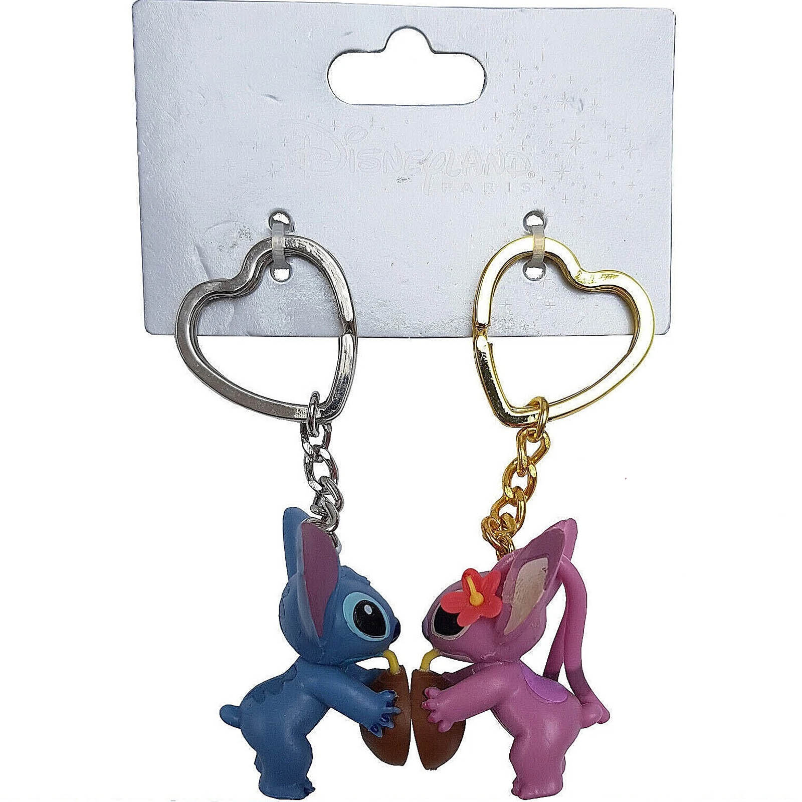 Disneyland Paris Stitch & Angel Couples Keyrings