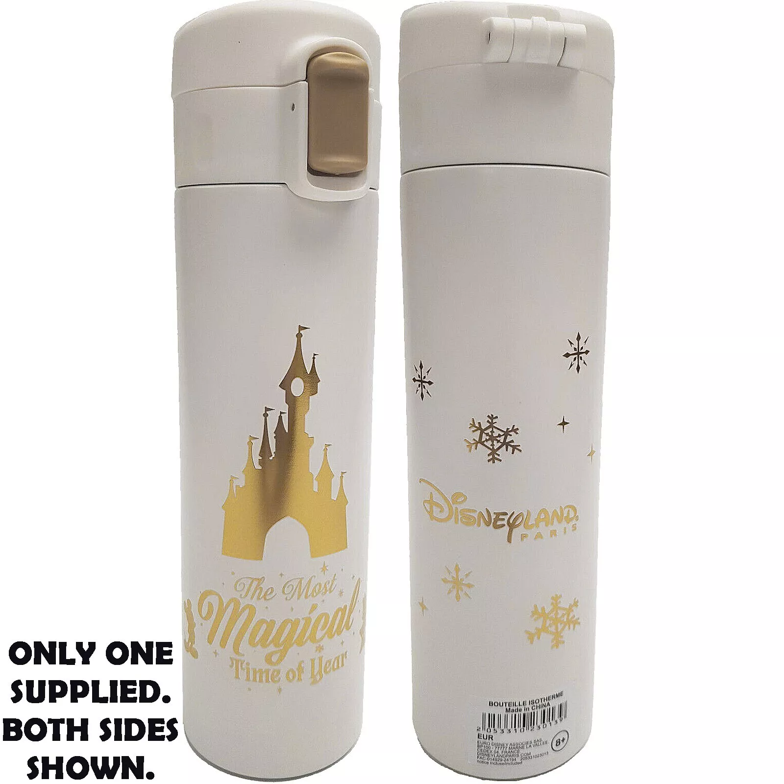 Disneyland Paris Christmas Most Magical Time Of Year Metal Drink Bottle Travel Flask