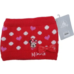 Disneyland Paris Minnie Mouse Red Knitted Snood Neck Scarf Childrens 3-6 Years