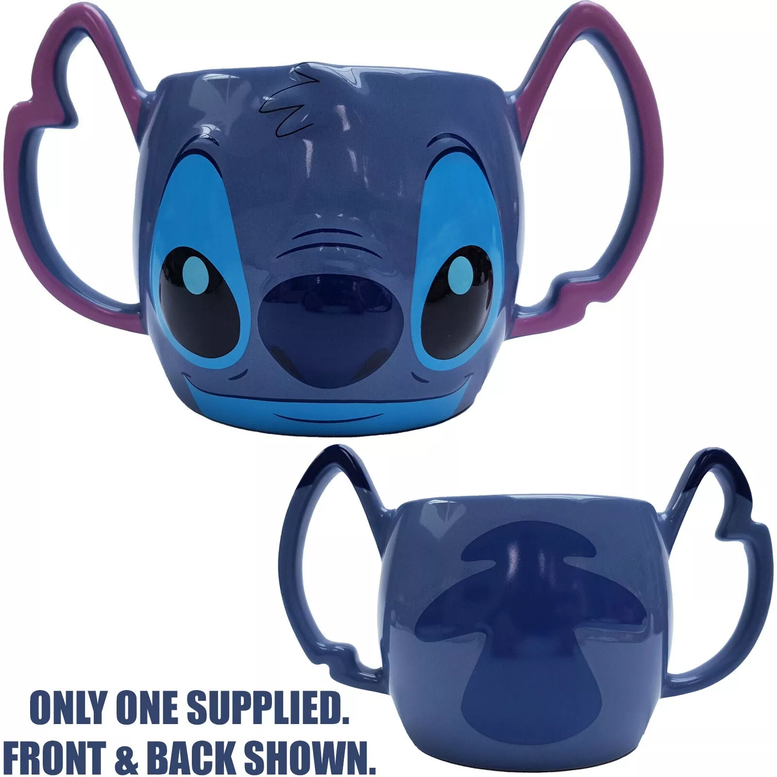 Disney Store Lilo & Stitch Figural Mug With Double Ear Shaped Handles