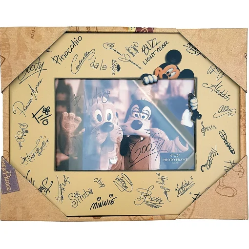 Disney_World_Parks_Mickey_Mouse_Photo_Frame_Picture_Autographs_10_x_15cm_Wooden-1
