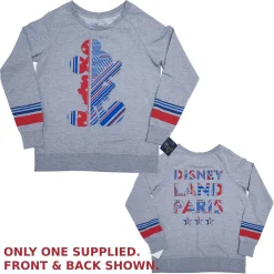 Disneyland Paris Mickey Mouse Grey Long Sleeved Jumper Top Adults Medium