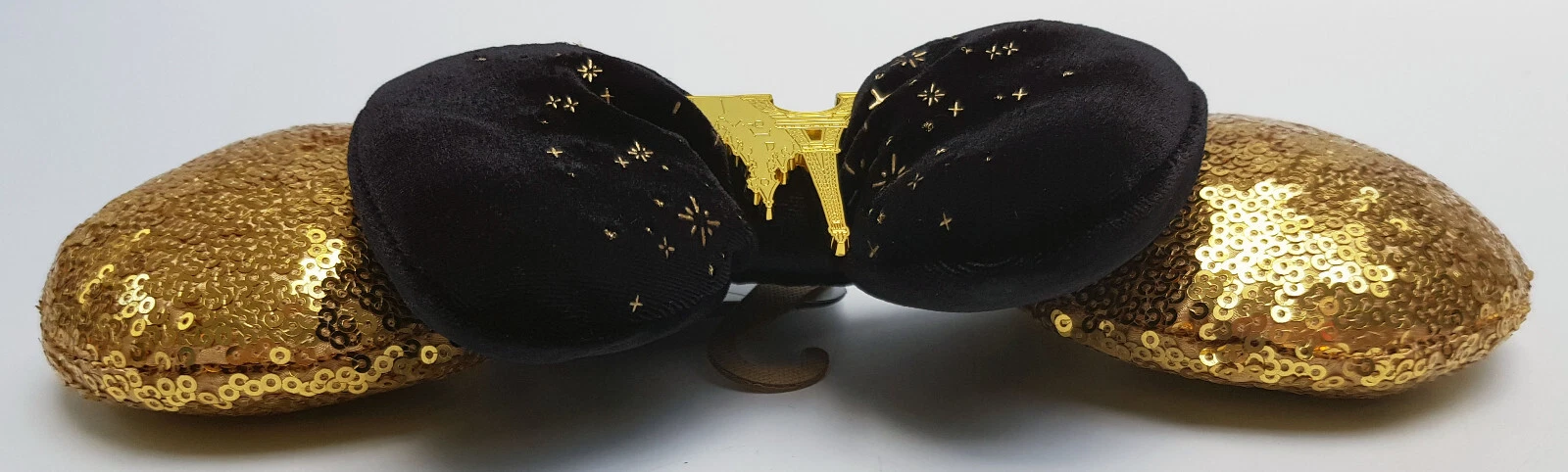 Disneyland Paris Black & Gold Sequin Eiffel Tower Minnie 