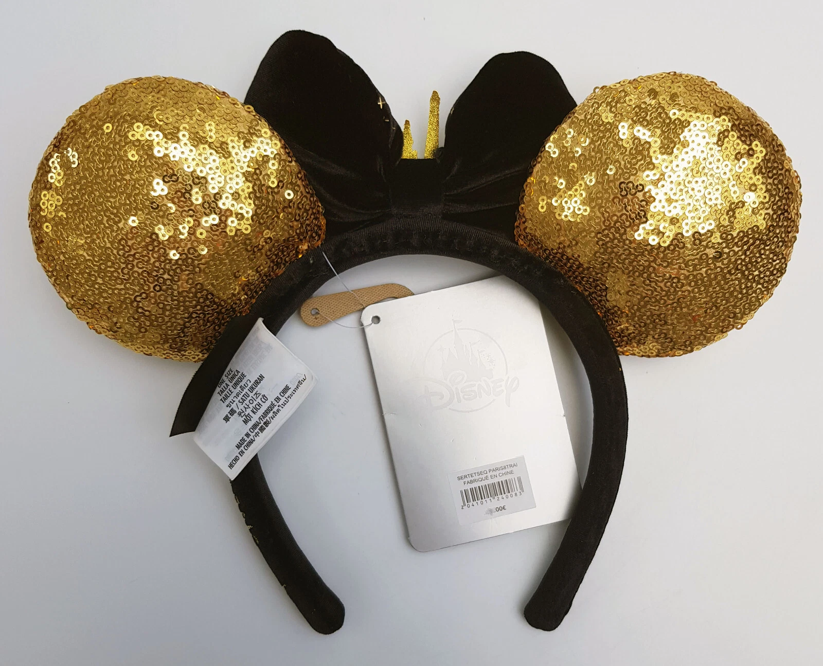 Disneyland Paris Black & Gold Sequin Eiffel Tower Minnie  display picture 1