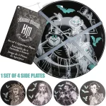 Disney_Parks_Haunted_Mansion_Plates_Set_Of_4_Small_Side_Appetiser_Black_Ceramic-1