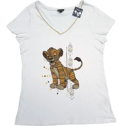 Disneyland Paris The Lion King Simba T-Shirt V-Neck Top Adult XL