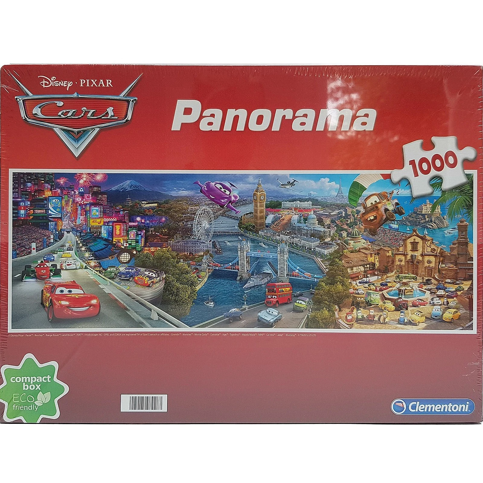 Disney Pixar Cars Movie Panorama Jigsaw Puzzle 1000 Piece Clementoni ...