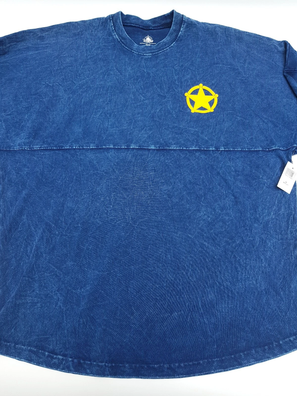 Disney Store Toy Story Sheriff Woody Blue Denim Style Spirit Jersey Adults M Medium - Image 13