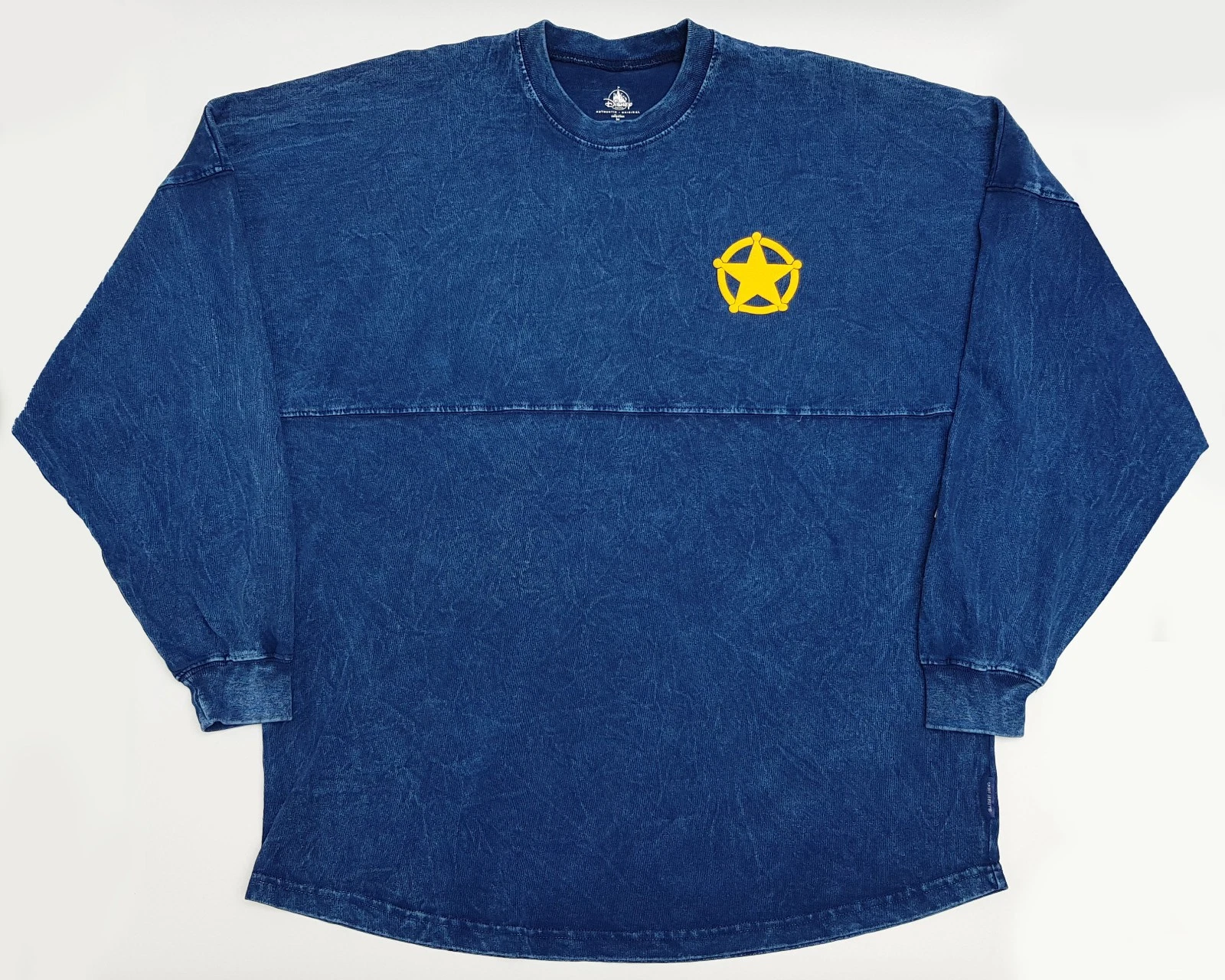 Disney Store Toy Story Sheriff Woody Blue Denim Style Spirit Jersey Adults M Medium - Image 5