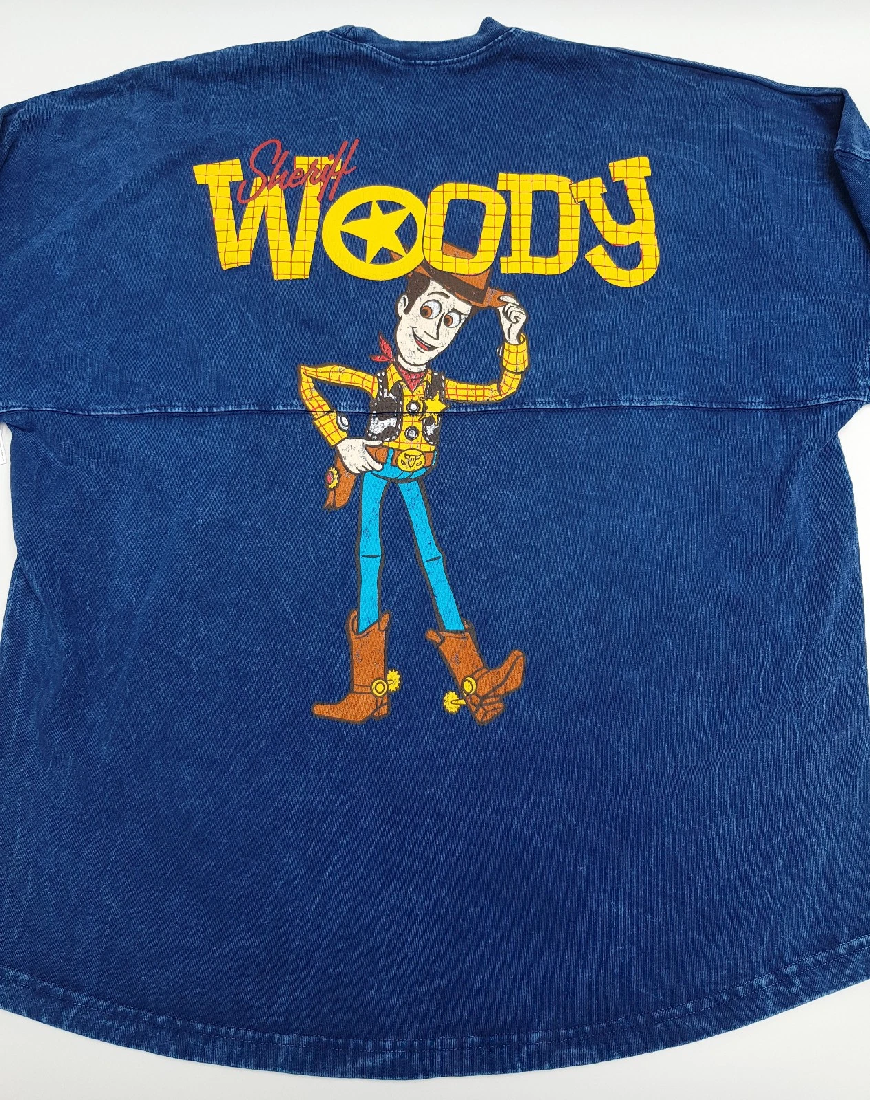 Disney Store Toy Story Sheriff Woody Blue Denim Style Spirit Jersey Adults M Medium - Image 7