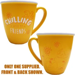 Disneyland Paris Lion King Pumbaa Chilling With Friends Yellow Mug
