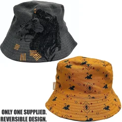 Disney Store The Lion King Black & Gold Reversible Bucket Hat Fabric Adult