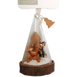Disneyland Paris Chip & Dale Christmas Decoration Glass Cone Bauble