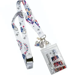 Disneyland Paris Pin Trading Lanyard With Charms & Pouch Pass Holder