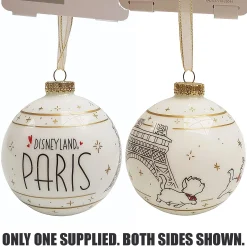 Disneyland Paris Aristocats Marie White Glass Christmas Decoration Bauble