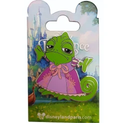 Disneyland Paris Tangled Rapunzel Pascal In Dress Pin Trading Badge