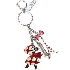 Disneyland Paris Minnie Mouse & Eiffel Tower Charm Metal Keyring