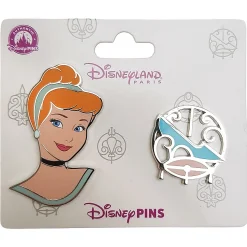 Disneyland Paris Princess Cinderella & Glass Slipper Pin Trading Badges Set 2025