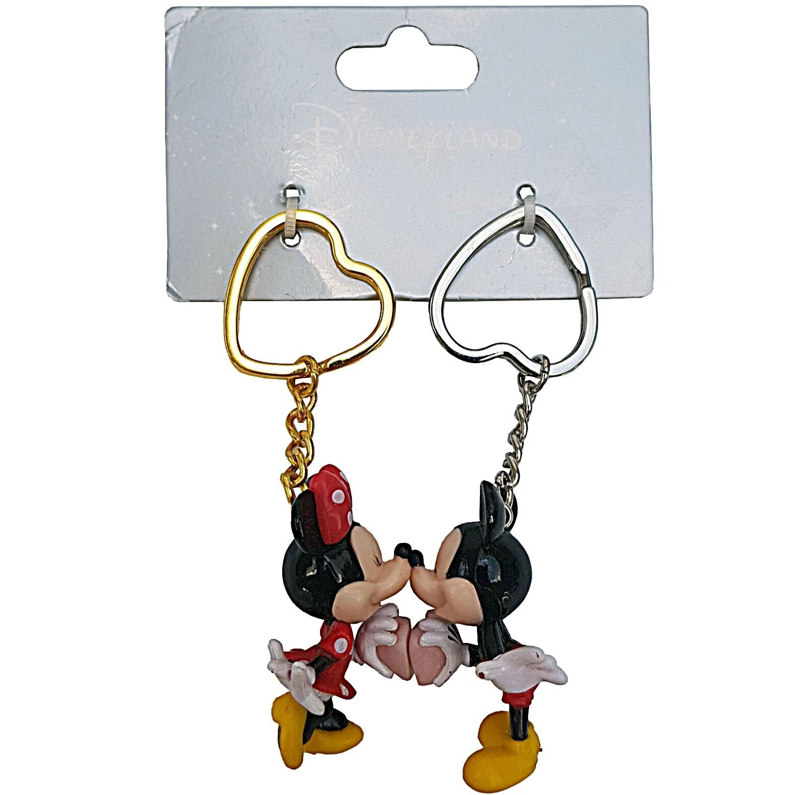 Disneyland Paris Mickey & Minnie Mouse His & Hers Duo 3D Keychain Keyrings