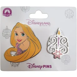 Disneyland Paris Princess Rapunzel & Paint Brush Pin Trading Badges Set Pair 2025