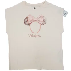 Disneyland Paris T-Shirt Minnie Mouse Sequin Ears Top Adult Small