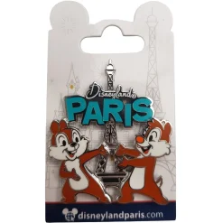 Disneyland Paris Chip & Dale With Eiffel Tower Pin Trading Badge