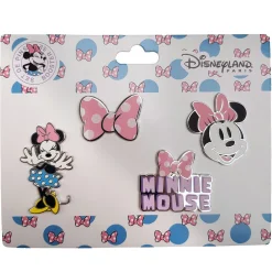 Disneyland Paris Minnie Mouse 4 Booster Pin Trading Badge Set