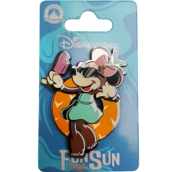 Disneyland Paris Minnie Mouse Fun In The Sun Pool Pin Trading Badge