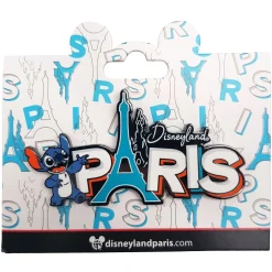Disneyland Paris Stitch & Eiffel Tower Large Pin Trading Badge