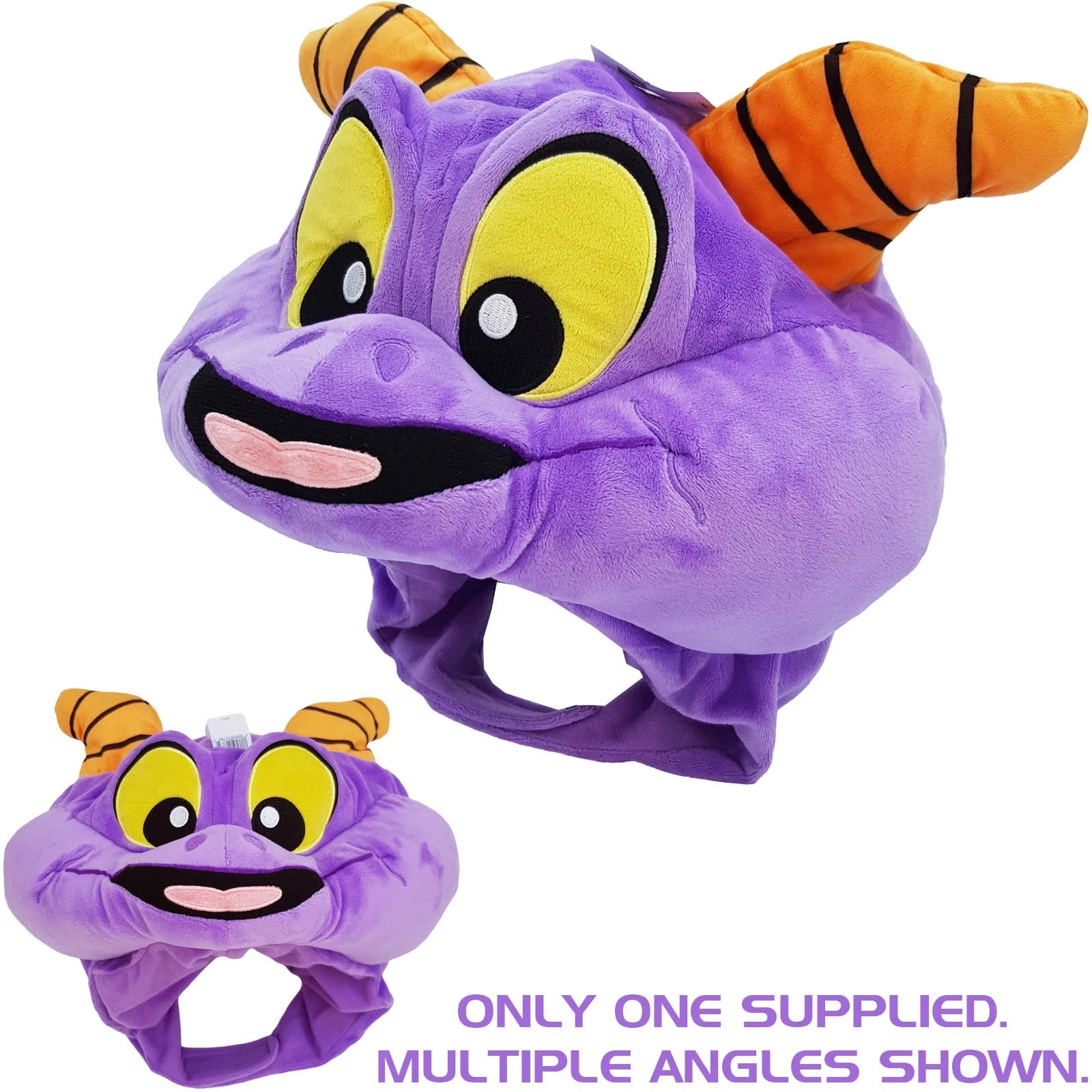 Disney Parks Epcot Figment Soft Plush Padded Head Hat Adults