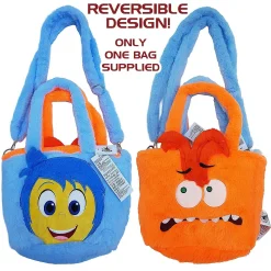 Disney Parks Inside Out 2 Joy & Anxiety Reversible Soft Plush Tote Crossbody Bag
