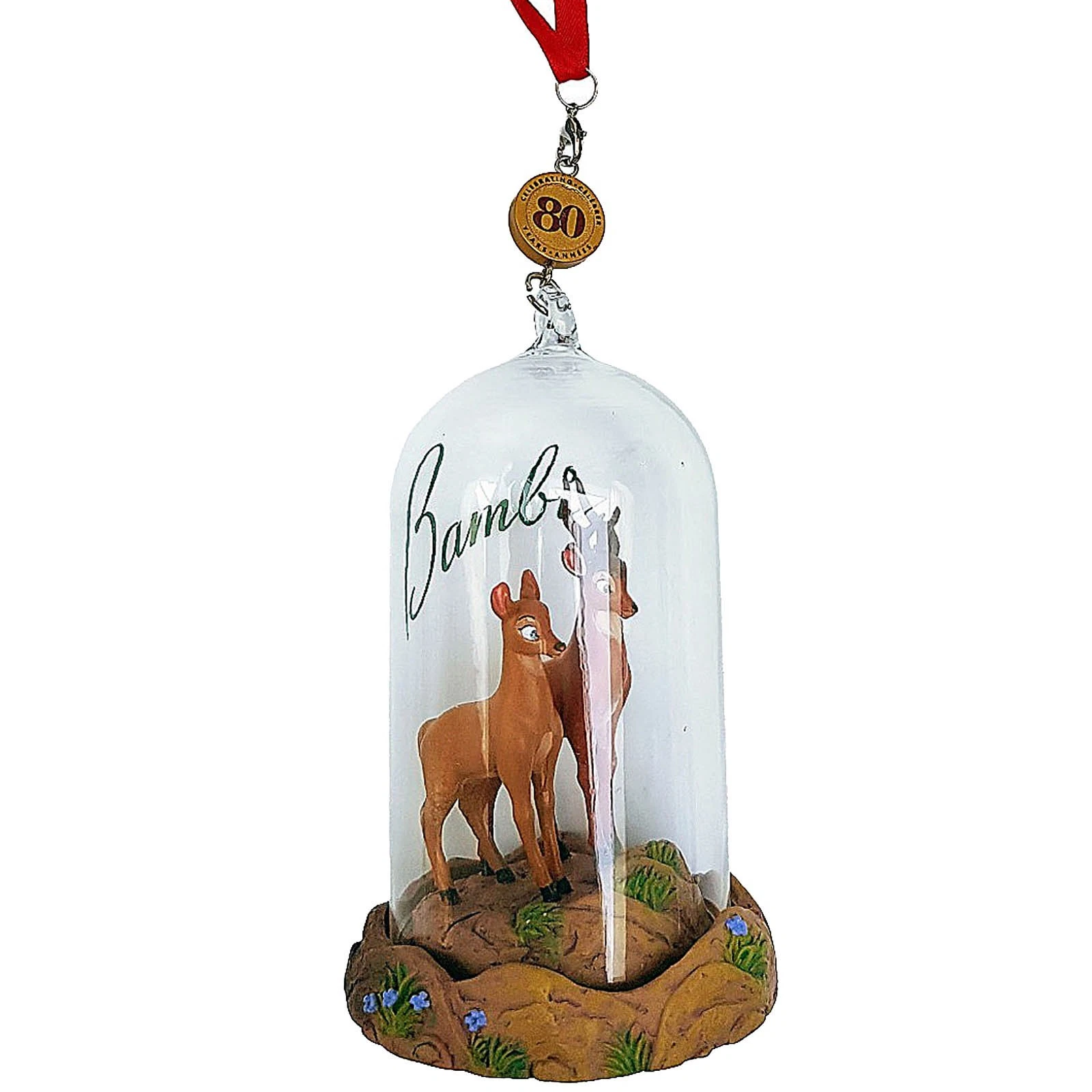 Disney Store Bambi & Faline Legacy 80th Anniversary Glass Christmas Decoration Bauble
