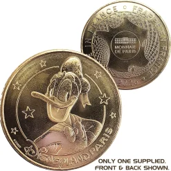 Disneyland Paris Donald Duck 2026 Gold Coloured Coin Medal