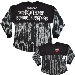 Disney Parks Nightmare Before Christmas Jack Skellington & Sally Spirit Jersey Large