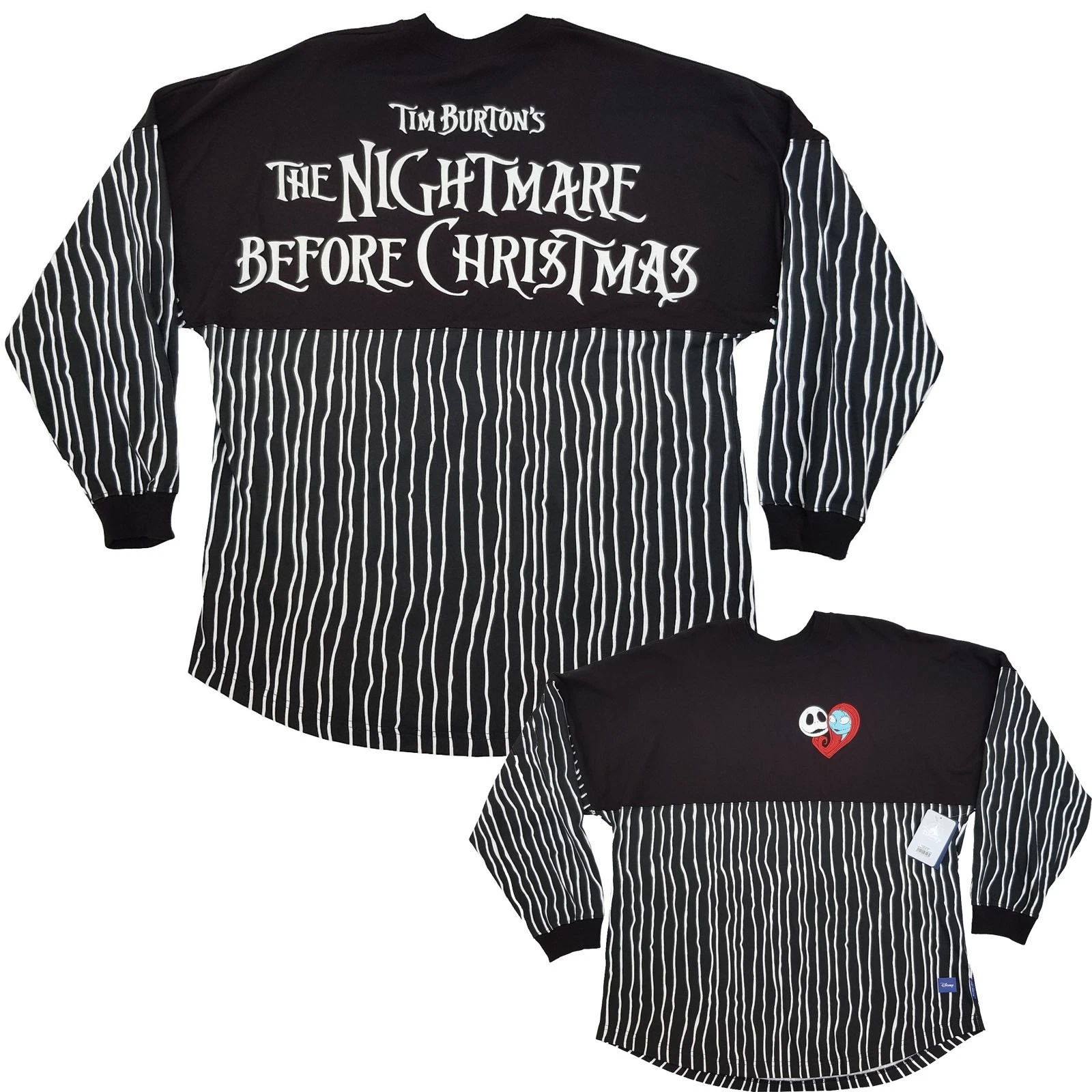 Disney Parks Nightmare Before Christmas Jack Skellington & Sally Spirit Jersey Large
