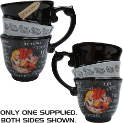 Disneyland Paris Alice In Wonderland Black Stacked Cups Mug