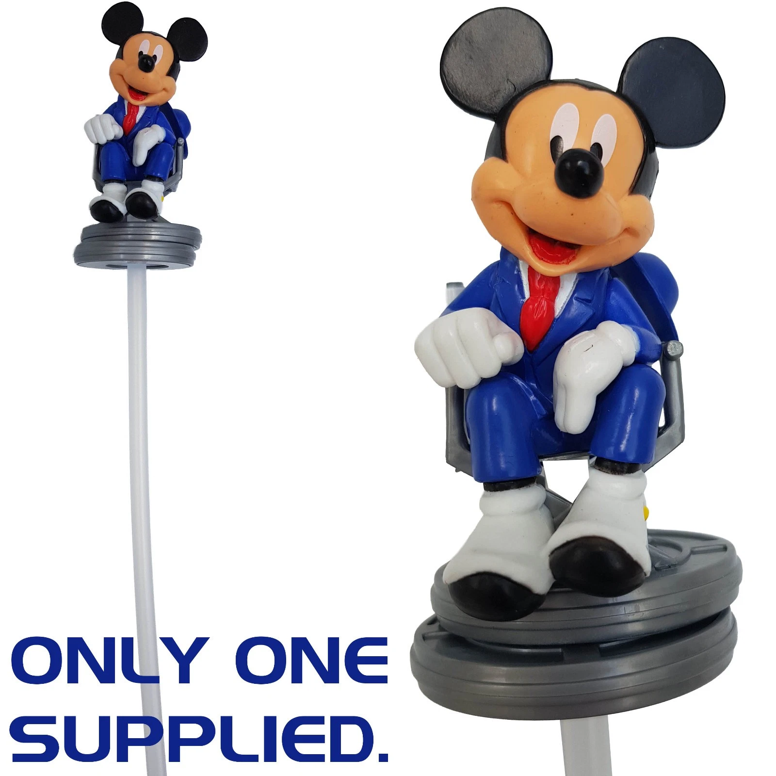 Disneyland Paris Studios Director Mickey Mouse Reusable Plastic Straw