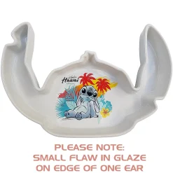 Disneyland Paris Stitch Hawaii Head Shaped Shallow Bowl Dish Plate