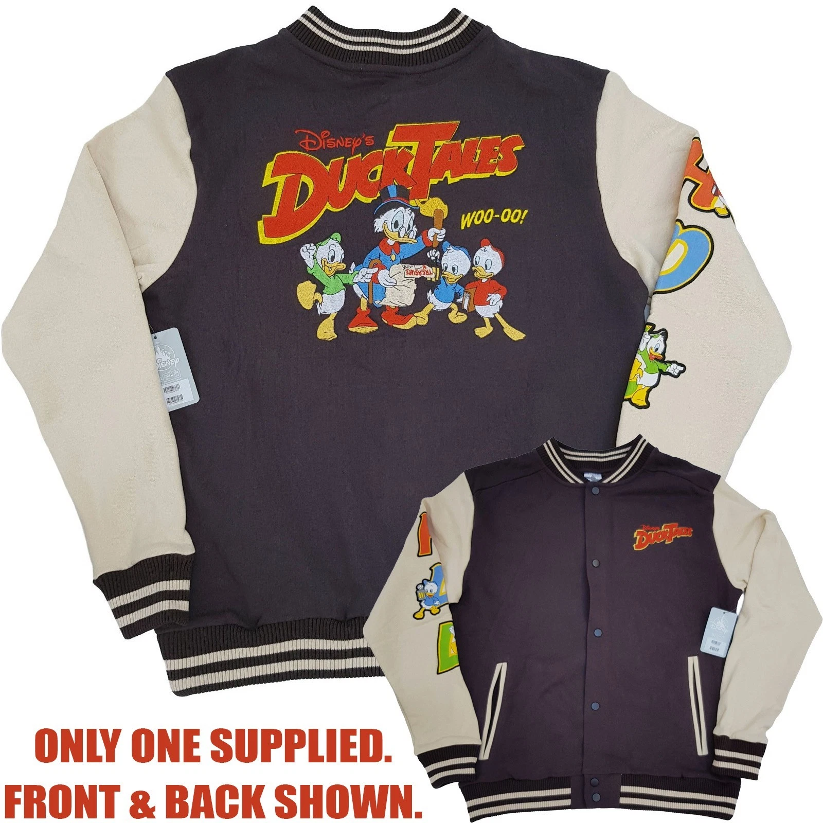 Disney Store DuckTales Varsity Bomber Jacket Coat – Adult Small S