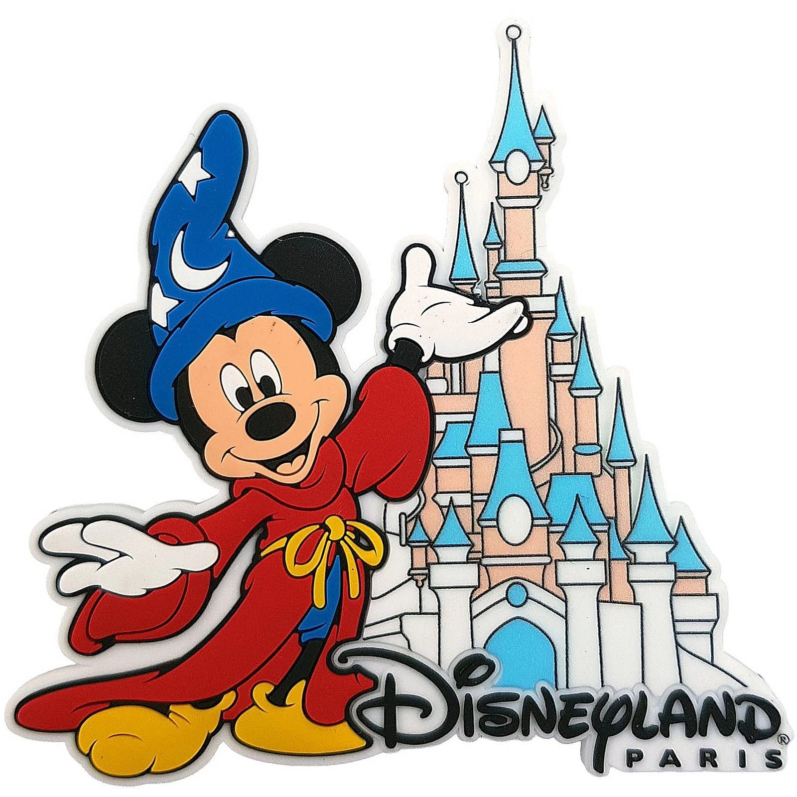 Disneyland Paris Fantasia Sorcerer Mickey Mouse & Castle Fridge Magnet