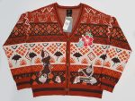 BoxLunch Disney Moana Icons Patterned Knitted Cardigan Adult L Large