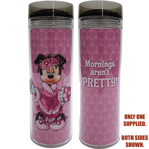 Disney Parks Minnie Mouse Mornings Aren't Pretty Travel Tumbler Cup Mug Disney Parks Minnie Mouse Mornings Aren't Pretty Travel Tumbler Cup Mug