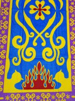 Disney Store Aladdin Magic Flying Carpet Design Beach Towel