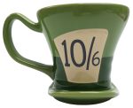 Disney Store Mad Hatters Mug 3D Shaped Hat Cup Ceramic Alice In Wonderland Green