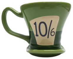 Disney Store Mad Hatters Mug 3D Shaped Hat Cup Ceramic Alice In Wonderland Green
