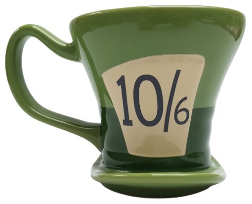 Disney Store Mad Hatters Mug 3D Shaped Hat Cup Ceramic Alice In Wonderland Green Disney Store Mad Hatters Mug 3D Shaped Hat Cup Ceramic Alice In Wonderland Green